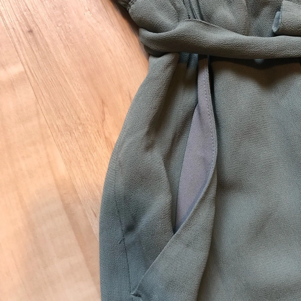 Babaton Maximilion Sleeveless V-Neck Wide-Leg Jumpsuit Teal Blue Green - Picture 5 of 12